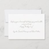 Carte Bon thanksgiving Feuille Serene Fall Maple (Dos)