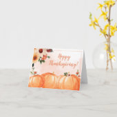 Carte Bon thanksgiving floral (Fleur jaune)
