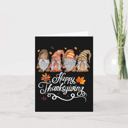 Carte Bon thanksgiving Gnomes (Devant)