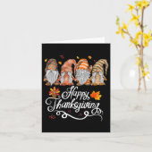 Carte Bon thanksgiving Gnomes (Fleur jaune)
