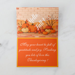 Carte Bon thanksgiving moderne Belle automne