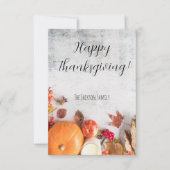 Carte Bon thanksgiving moderne minimaliste vacance (Devant)