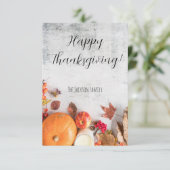 Carte Bon thanksgiving moderne minimaliste vacance (Debout devant)