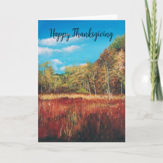 Carte Bon thanksgiving Paysage Automne (Devant)