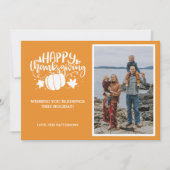 Carte Bon thanksgiving photo unique (Devant)