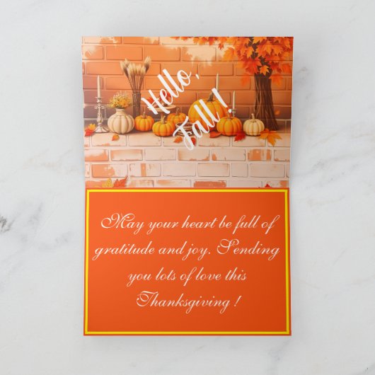 Carte Bon thanksgiving populaire Belle automne (Intérieur)