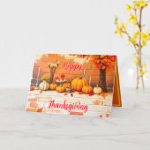 Carte Bon thanksgiving populaire Belle automne (Fleur jaune)