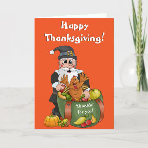 Carte bon thanksgiving Pour Enfants De Père Noël