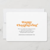 Carte Bon thanksgiving rempli avec Gratitude Holiday (Dos)