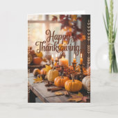 Carte Bon thanksgiving rustique (Devant)