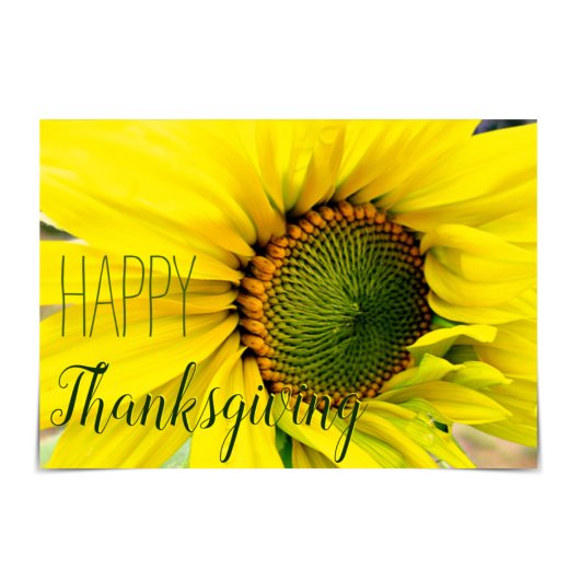Carte "Bon thanksgiving" Sunflower Friend