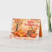 Carte Bon thanksgiving tendance belle automne (Devant)