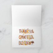 Carte bon thanksgiving vacances (Intérieur)