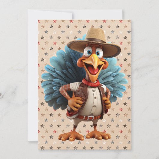 Carte bon thanksgiving Western Turquie (Devant)