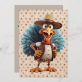 Carte bon thanksgiving Western Turquie (Devant / Derrière)