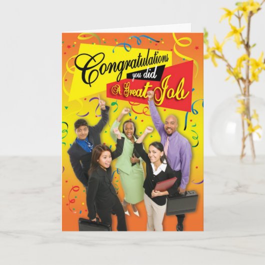 Carte Bon travail (Fleur jaune)