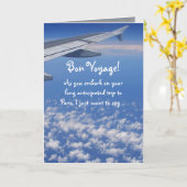Carte Bon Voyage ! (Fleur jaune)
