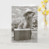 Carte Bon voyage (Fleur jaune)