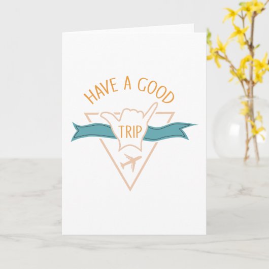 Carte Bon Voyage (Fleur jaune)