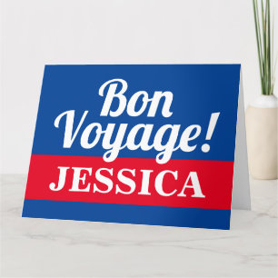 Carte Bon voyage adieu adieu départ