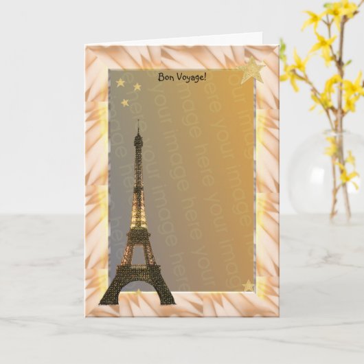 Carte Bon Voyage !Modèle (Fleur jaune)