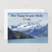 Carte Bon Voyage pour une croisière en Alaska (Devant / Derrière)