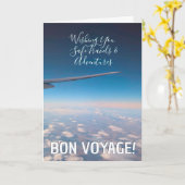 Carte Bon Voyage! Safe Travels Wishes Window Seat Views (Fleur jaune)