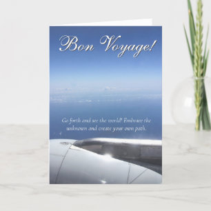Carte Bon Voyage ! Voeux de voyage heureux et sécuritair