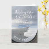 Carte Bon Voyage! Window Seat Happy Travels Wishes (Fleur jaune)
