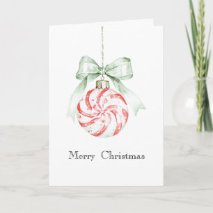 Carte Bonbon à la menthe poivrée Noël Arc en menthe