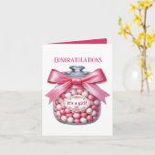 Carte bonbon c'est la fille ajouter un message Félicitat (Fleur jaune)