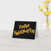 Carte bonbon de maïs heureux halloween salutation (Fleur jaune)