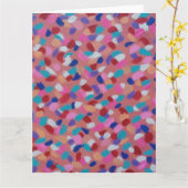 Carte Bonbon en coton rose (Fleur jaune)