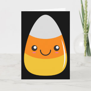 Carte Bonbons au maïs heureux Emoji à Halloween