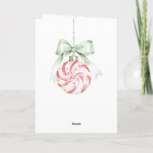 Carte Bonbons au poivre mentholé Noël (Dos)