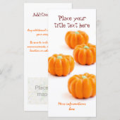 Carte Bonbons citrouilles d'Halloween (Devant / Derrière)
