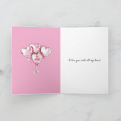 Carte Bonbons Cœur Rose (Intérieur)