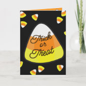 Carte Bonbons Corn Traite Halloween (Devant)