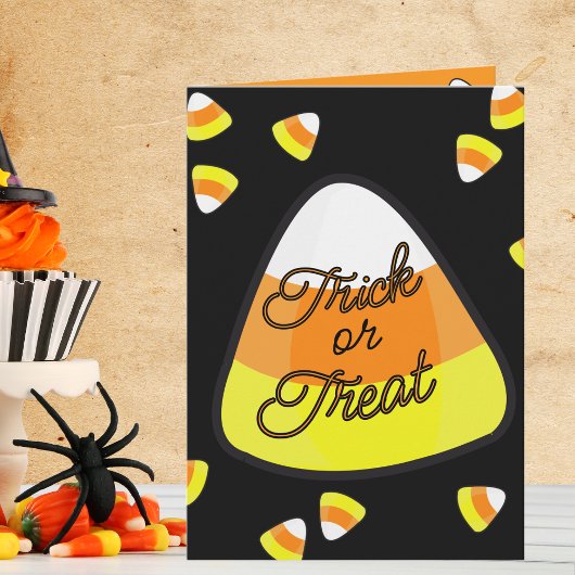 Carte Bonbons Corn Traite Halloween