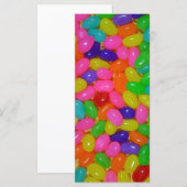 Carte Bonbons de jellybean colorés (Devant / Derrière)