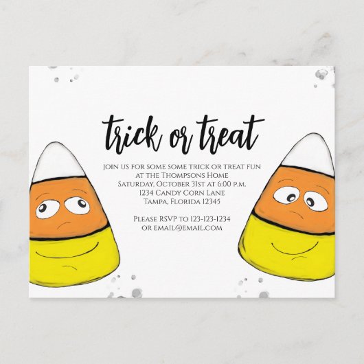 Carte bonbons Halloween Trick Or Treat QR Code (Devant)