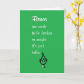 Carte Bones Un Poème De Récupération Drôle Pour Un Os Ca (Fleur jaune)