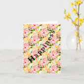 Carte Bonheur (Fleur jaune)
