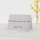 Carte Bonheur aux oiseaux (Fleur jaune)