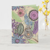 Carte Bonheur Botanique (Fleur jaune)