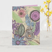 Carte Bonheur Botanique (Fleur jaune)