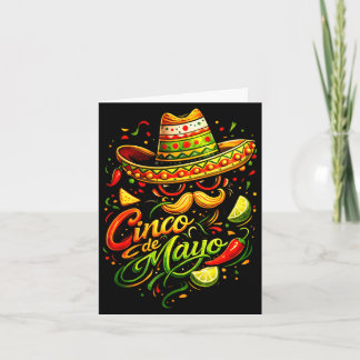 Carte Bonheur cinq de mayo moustache visage lunettes de 