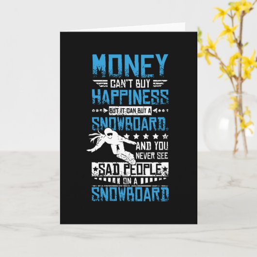 Carte Bonheur du snowboard (Fleur jaune)