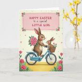 Carte Bonheur Vélo de Lapin (Fleur jaune)