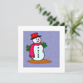 Carte Bonhomme de neige (Debout devant)